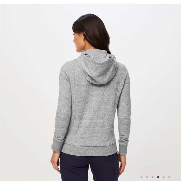 Figs On Shift Gray Full Zip Hoodie - Picture 4 of 6